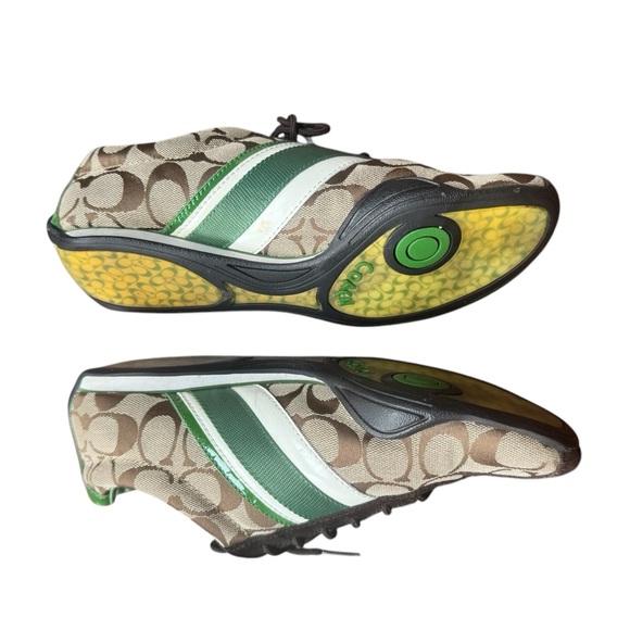 Coach Brown and Green Sneakers - Picture 5 of 10